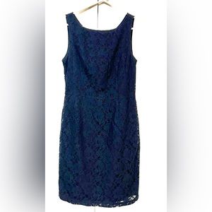 Navy Lace Dress by Banana Republic
